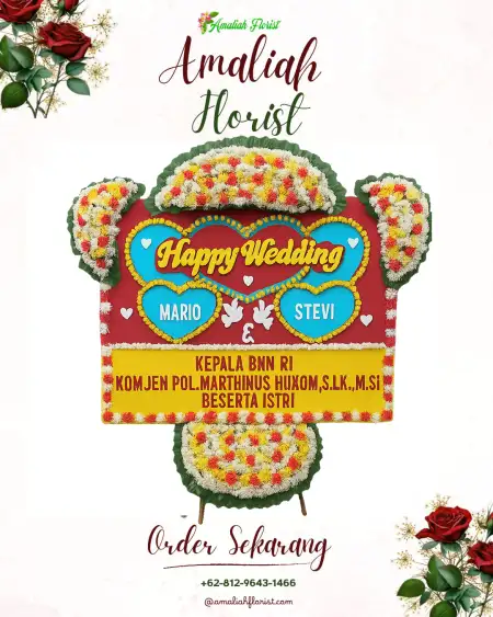 Papan Bunga Pernikahan Pineleng